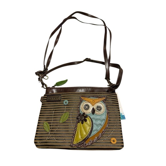 Chala Owl Purse Crossbody Clutch Mini Brown NEW - Picture 2 of 5